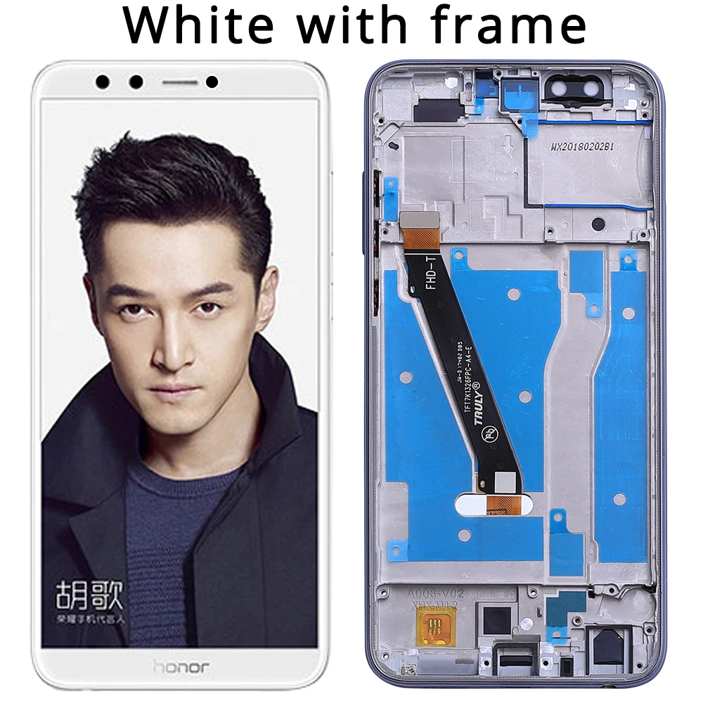 С рамкой для Honor 9 Youth Edition полный ЖК-дисплей+ кодирующий преобразователь сенсорного экрана в сборе для huawei Honor 9 Lite lcd+ рамка