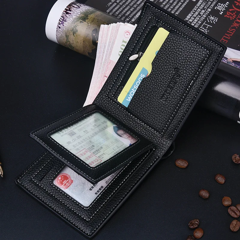 Бумажник мужской carteira masculina мужские кошельки portfel monedero hombre billeteras кожа кошелек
