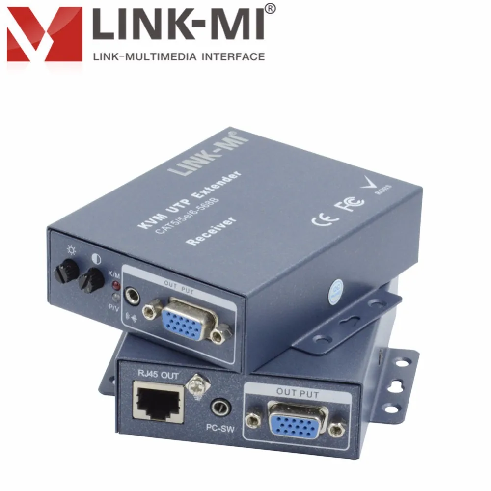 LINK-MI K101TR PS/2 KVM расширитель передатчик и приемник расширение VGA видео USB сигнала по