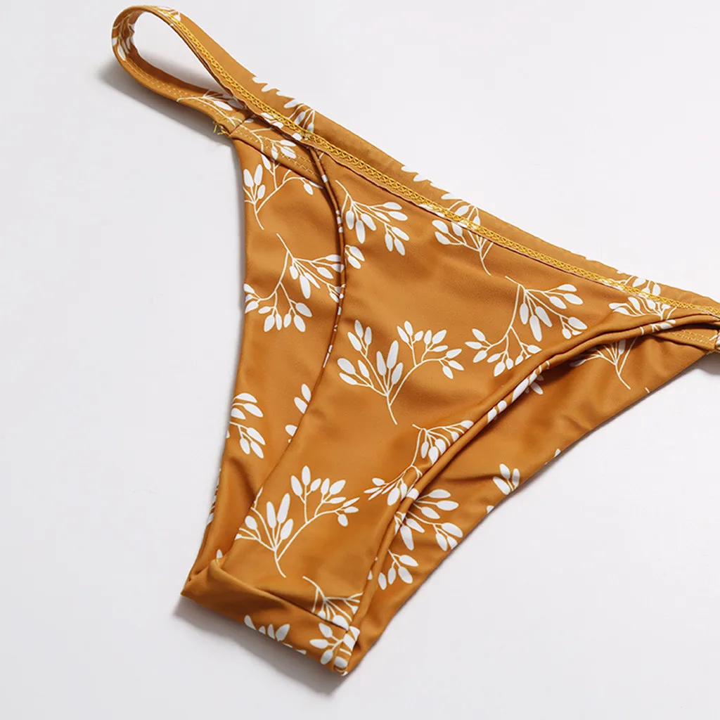 SAGACE повязка купальник бикини для женщин желтый комплект 2019 ванный печати Слинг