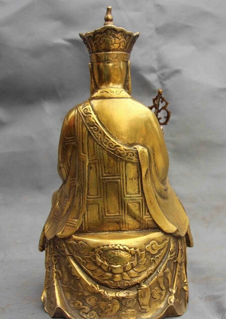 Китайский буддизм медный бронзовая позолота дзизо Рохан буддийские монах статуя