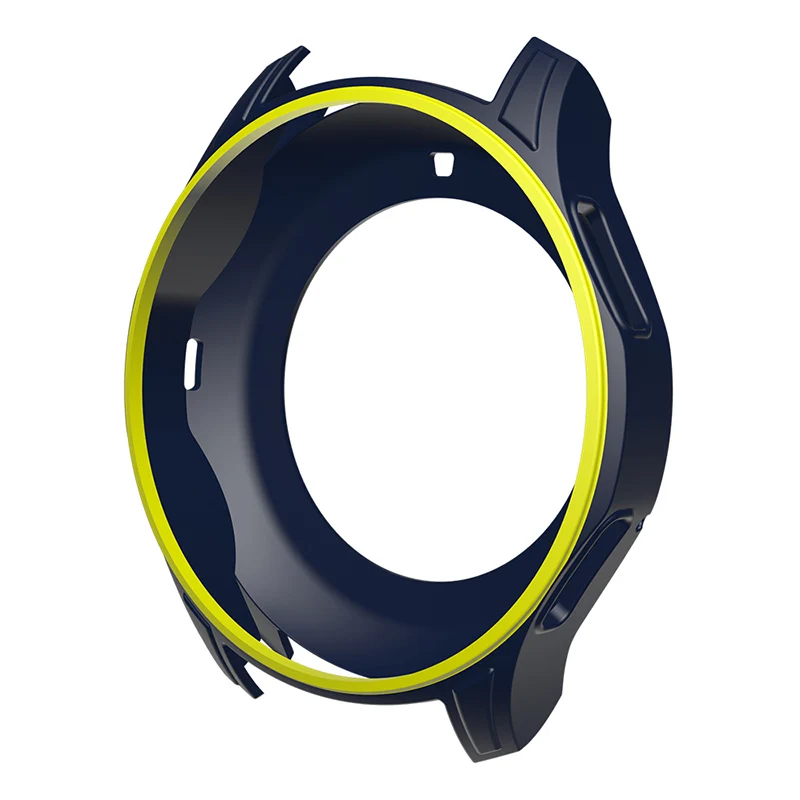 Dark Blue-yellow AWINNER силиконовые защитные чехлы для samsung gear S3 Frontier оболочки резиновый ремешок крышка красочные умные часы силиконовый защитный - Цвет: Dark Blue-yellow