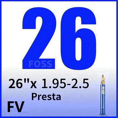26x1.95-2.5 FV Фосс камера велосипедной шины 16/18/20/24/26/27,5/2" дюймов 700C трубки дорожный велосипед MTB горный велосипед/складной велосипед из термопластичного эластомера трубки Тайвань - Цвет: 26x1.95-2.5 FV
