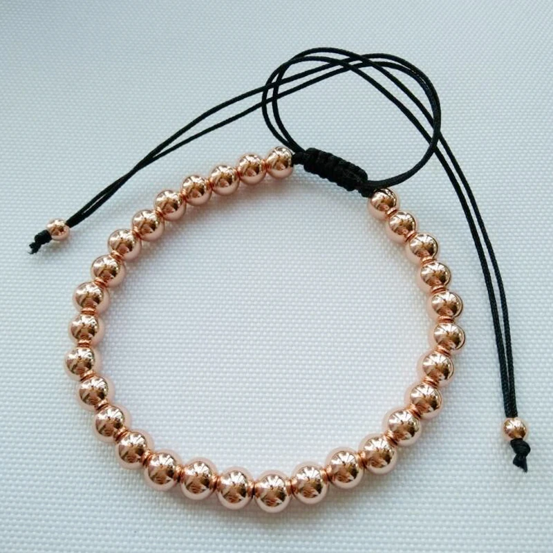 Модный браслет из нержавеющей стали 6 мм мужские браслеты золотого цвета с