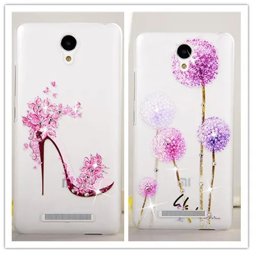 Кристалл Rhinestone Bling для Xiaomi Redmi Note 2 Чехол футляр Защитная крышка 3D алмаз телефон