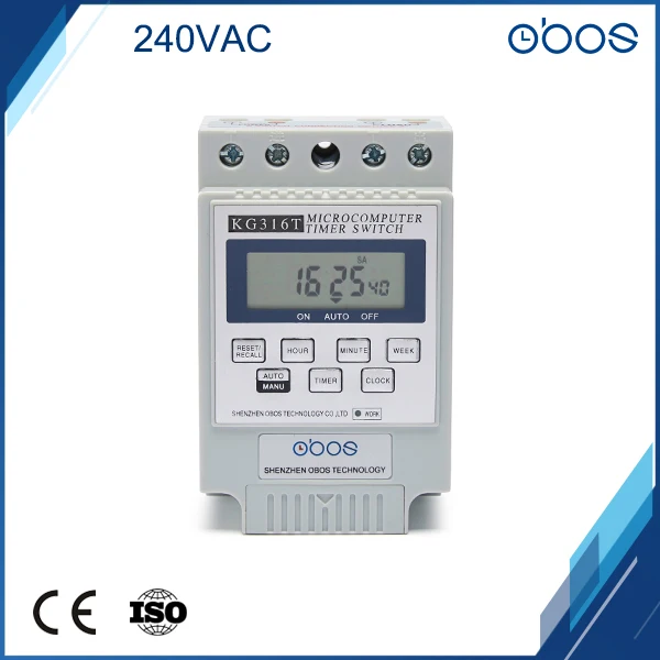 240VAC Обос красивый внешний вид 220V цифровое переключающее реле Таймер белый таймер с 10 раз вкл/выкл в дневное время комплект диапазон 1 мин.-168 H - Цвет: 240VAC