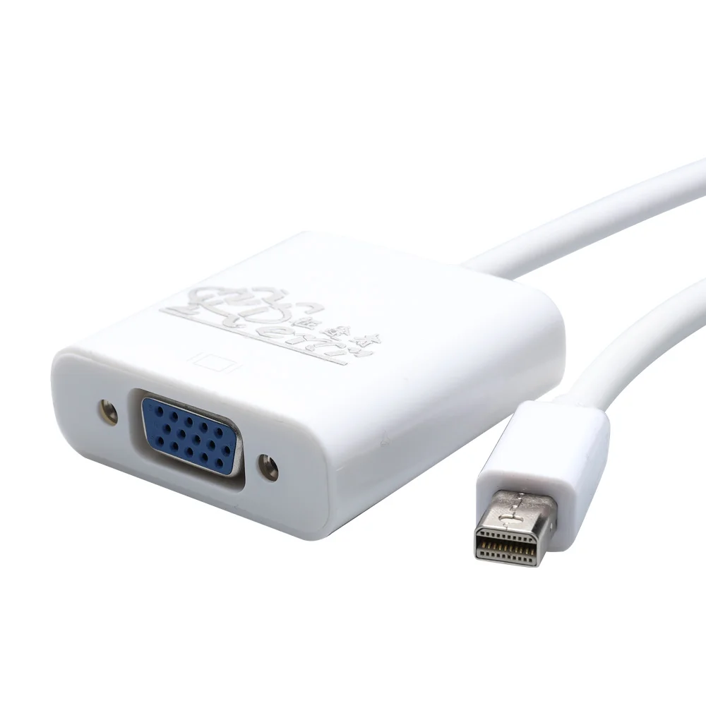 Переходник PCER Mini DisplayPort на VGA конвертер Thunderbolt 2 DP кабель для MacBook Air 13 Surface Pro 4