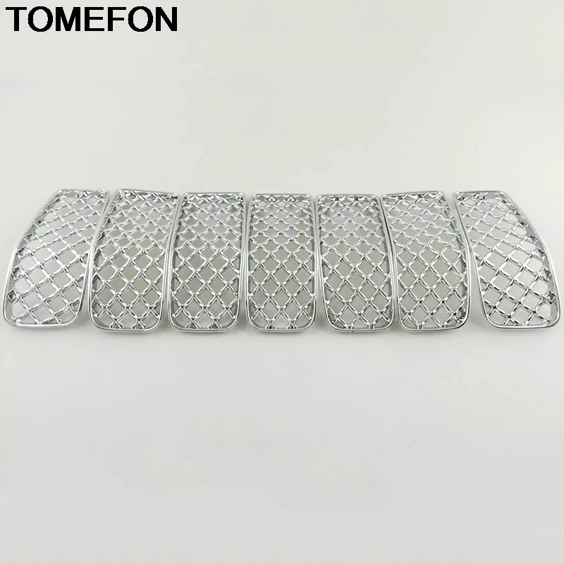 

TOMEFON For Jeep Cherokee 2014 2015 2016 2017 2018 Car Interior Insert Honeycomb Front Mesh Grille Decoration Cover Sticker ABS