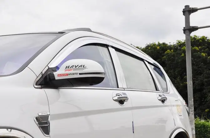 Солнцезащитный козырек 6 шт. хромированный автомобильный оконный козырек ветровой дефлектор солнцезащитный дождевик дефлектор для maval H6 2013