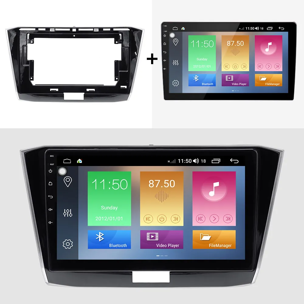 ZWNAV Car Double Din Frame radio Fascia Panel DVD Dash Interior Trim for Volkswagen Passat 2016 2017 2018 | Автомобили и