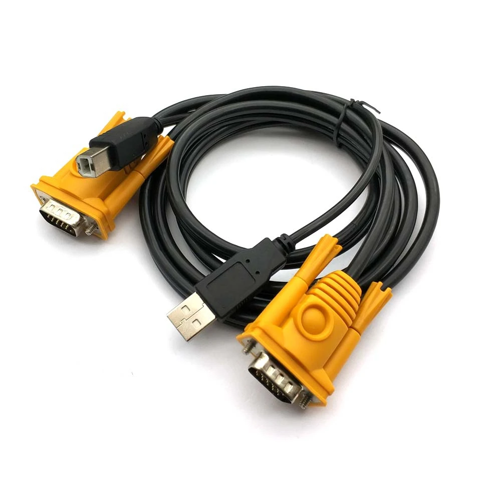 KVM Dual line USB кабель для печати + VGA Кабельный коммутатор выделенный | Электроника