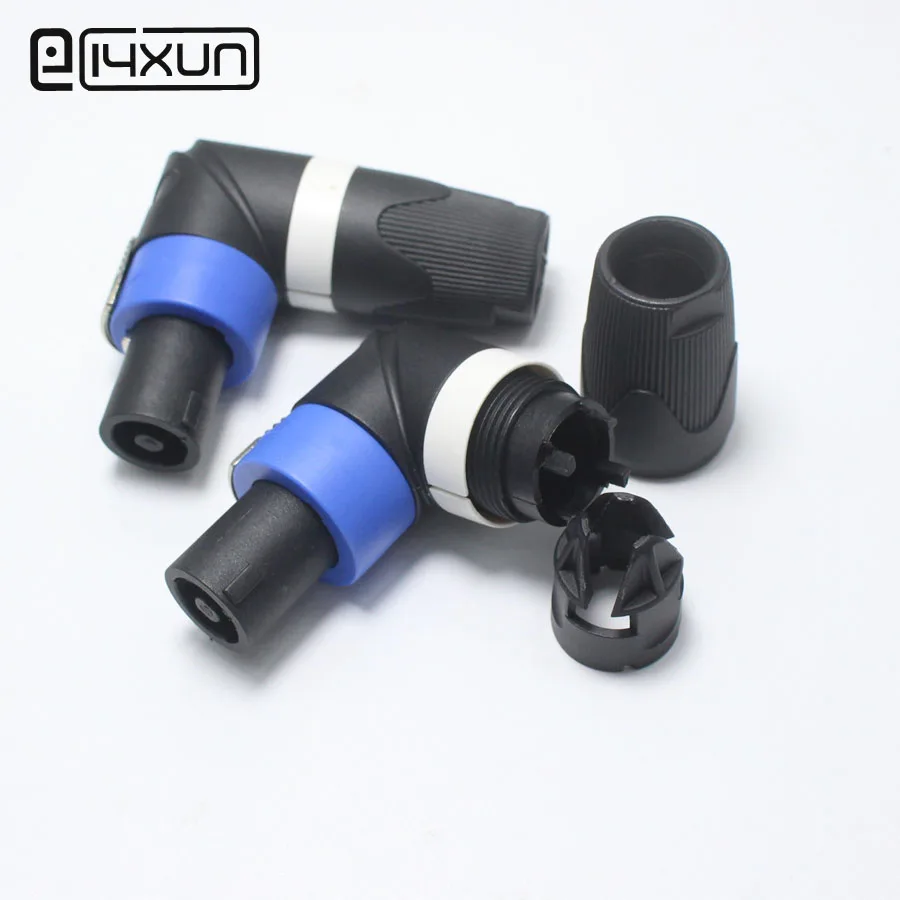 1PCS 4Pin NL4FC Speakon Connector 90 Degress XLR KTV Audio Male Plug Locking Adapter Accessories | Обустройство дома