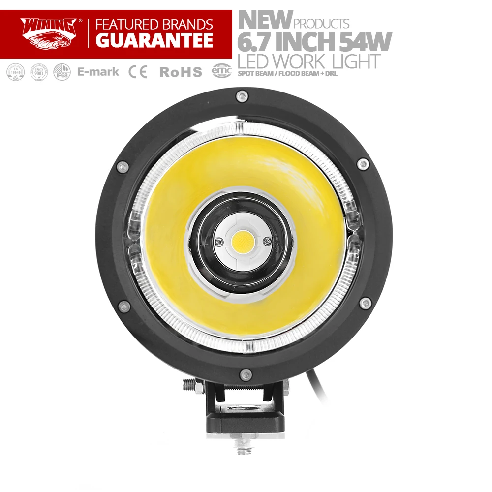 Бесплатная доставка X2pcs 9151069 Кэннон черный 6 7 дюйма 54W узкий светодиодный рабочий