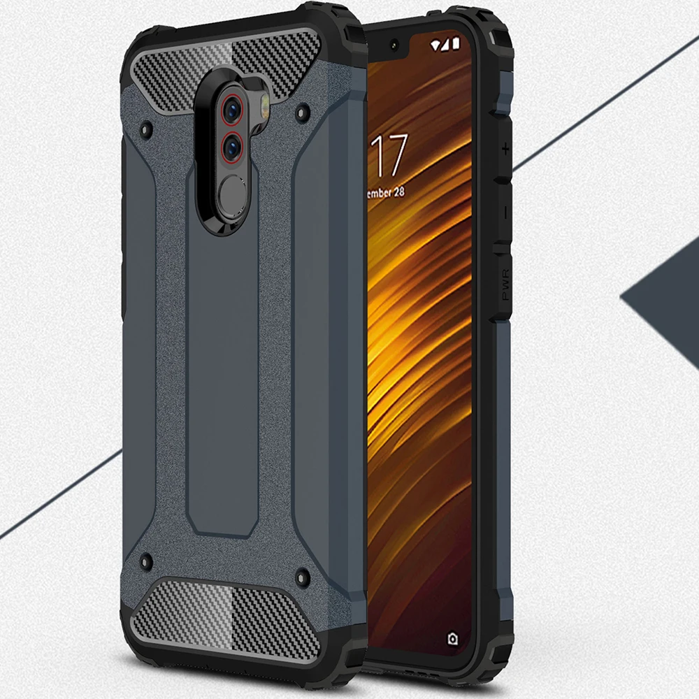 Защитный Тонкий чехол для Xiaomi Pocophone F1 6 18 дюймов гибридный жесткий из ТПУ и