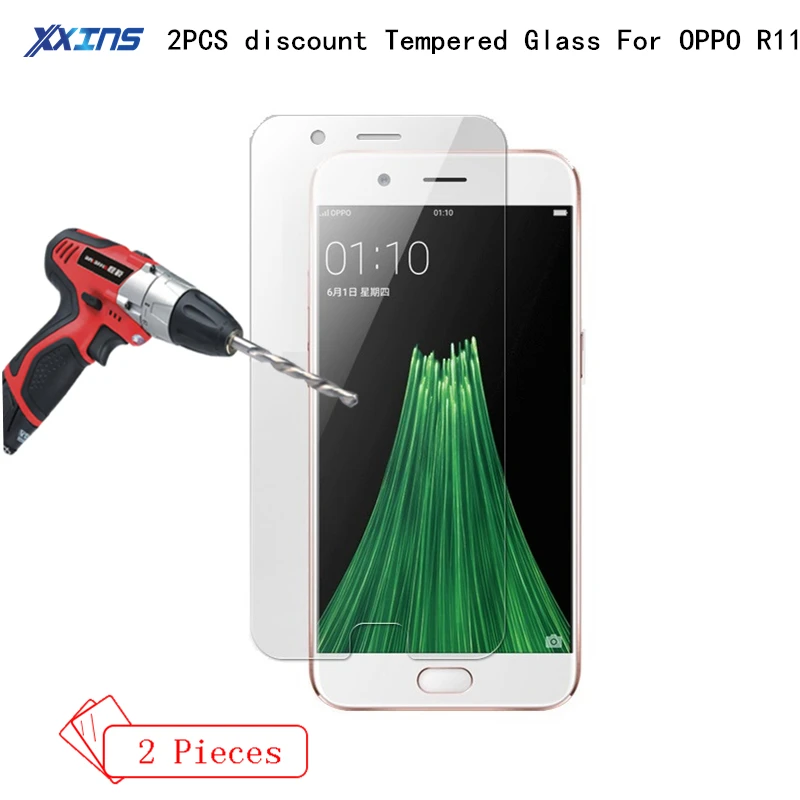 2PCS lot Tempered Glass For OPPO R11 5.5 inch Ultrathin Screen Protect Mobile Phone Protective film Free shipping | Мобильные