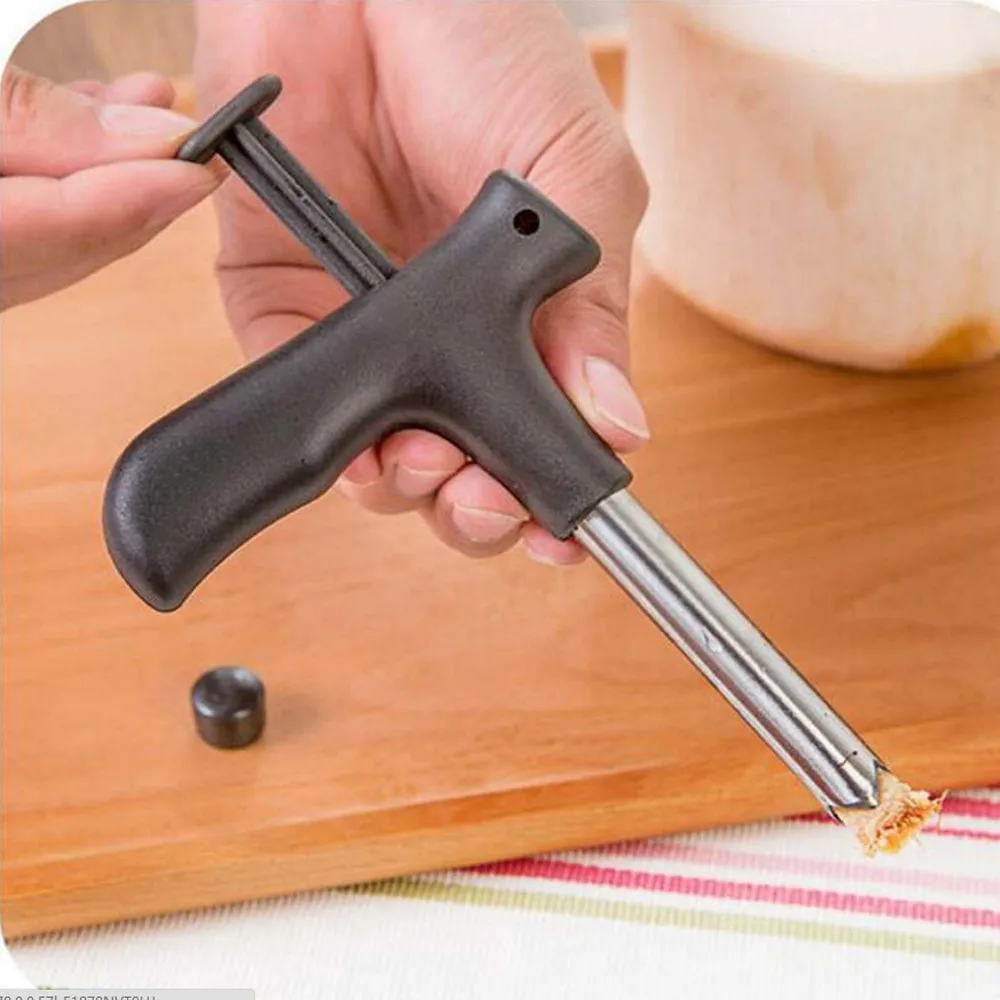 Черная открывалка для кокоса инструмент Coco водопроводный кран дрель соломенная