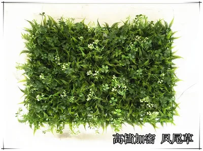 Pteris 40*60 см DIY искусственные 3D зеленые стены садовый декор растения Трава зеленый Ландшафтный квадратный газон листья эвкалипта газон - Цвет: Pteris