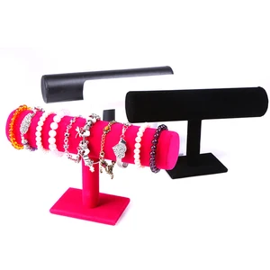 Вельветовая подставка-держатель для браслетов и ожерелий, Портативная подставка для часов, браслетов, органайзер для ювелирных украшений из искусственной кожи