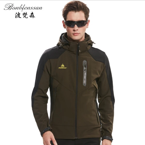 army green jacket Новая мужская флисовая Теплая Флисовая теплая ветровка для спорта на открытом воздухе, походов, кемпинга, рыбалки, мужская куртка на весну, осень, зиму, 1843A - Цвет: army green jacket