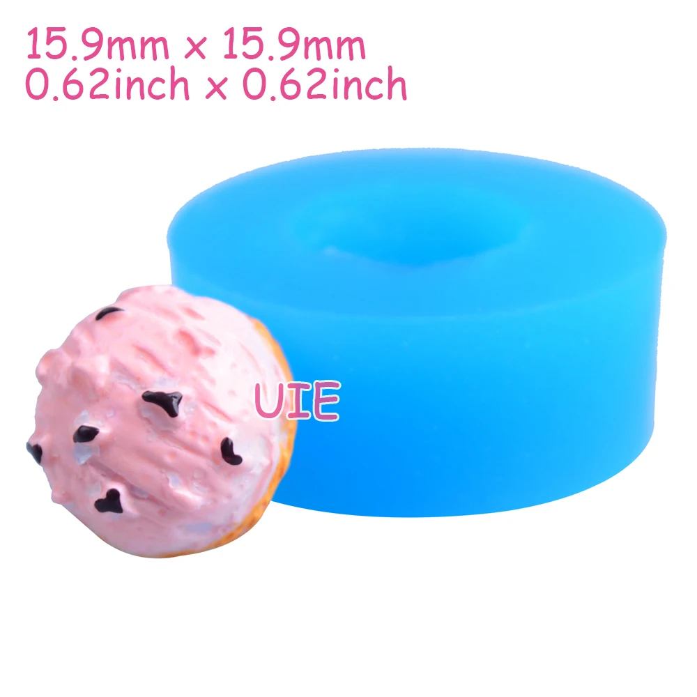 XYL143U Форма для мороженого из силикона 3D диаметром 15,9 мм для декорирования кексов, полимерной глины и конфет. Гибкая.
