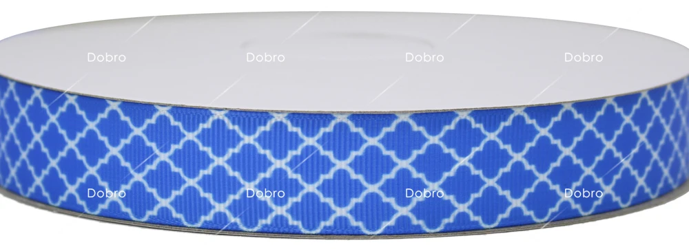 C0143 Blue 11 вариантов сплошной цвет Quatrefoil узоры напечатанные корсажные ленты для волос DIY ремесло декорации вечеринки подарочная упаковка, 100 ярдов - Цвет: C0143 Blue