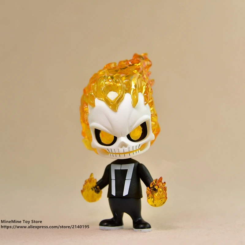 ZXZ Marvel Avengers Ghost Rider 11cm Action Figure Posture Model Anime Decoration Collection Figurine Toys model for children | Игрушки и