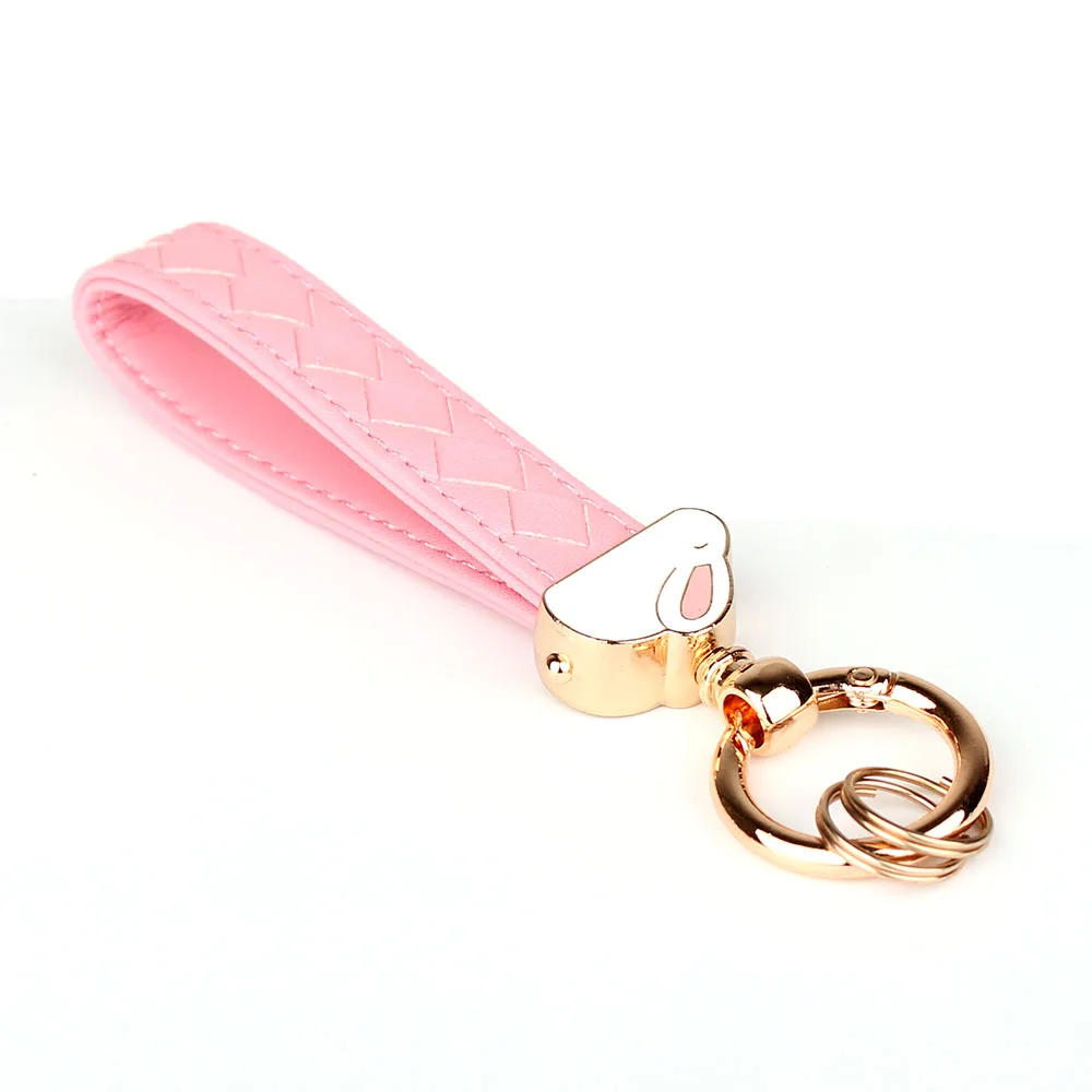 Cute Animal PU leather knitted Rope Keychain Car key chain Key Ring Women Holder | Украшения и аксессуары