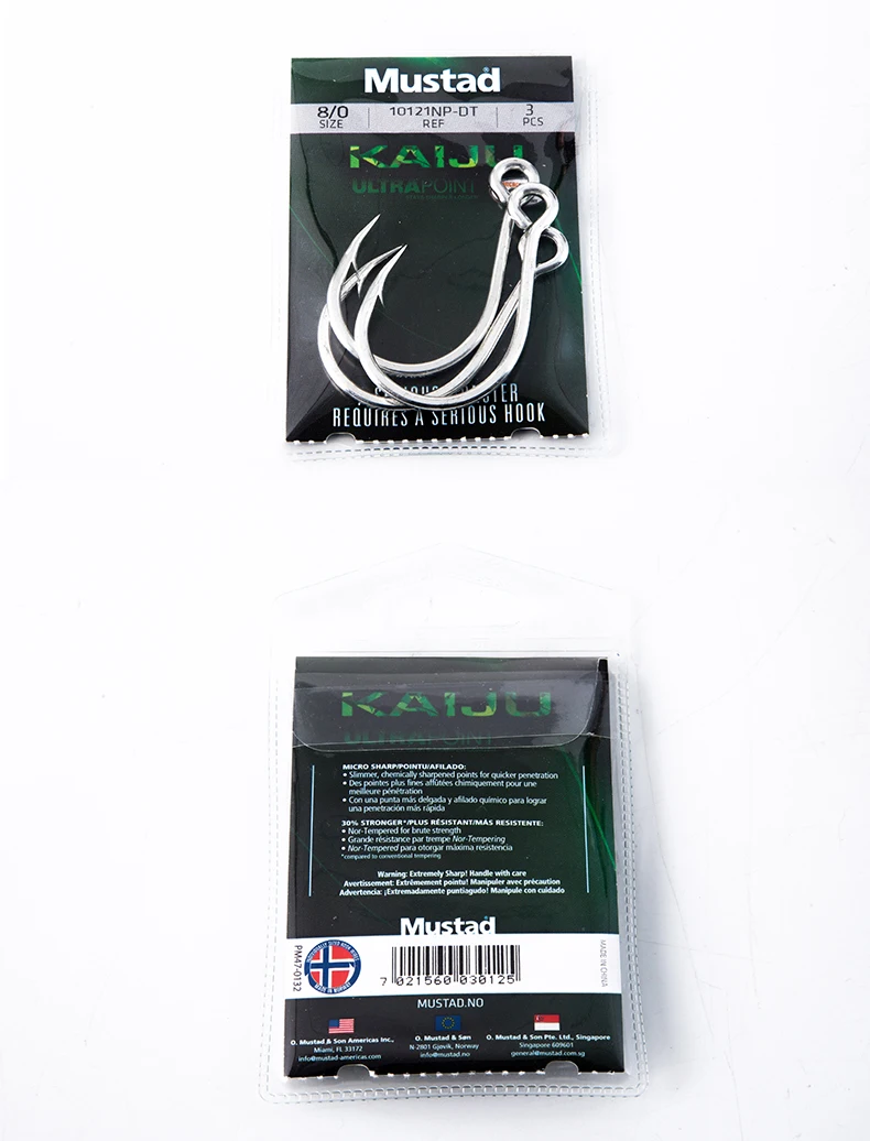 5 упаковок, Mustad 10121, крючок из высокоуглеродистой стали, крючок с колючей спинкой, приманка, крючок для морской рыбалки, черный крючок для рыбной ловли