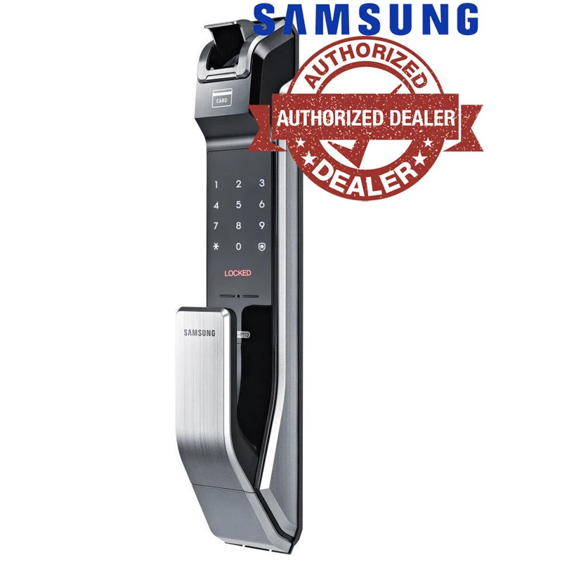 

Цифровой Дверной Замок Samsung SHS-P718, большой врезной замок серебристого цвета, английская версия