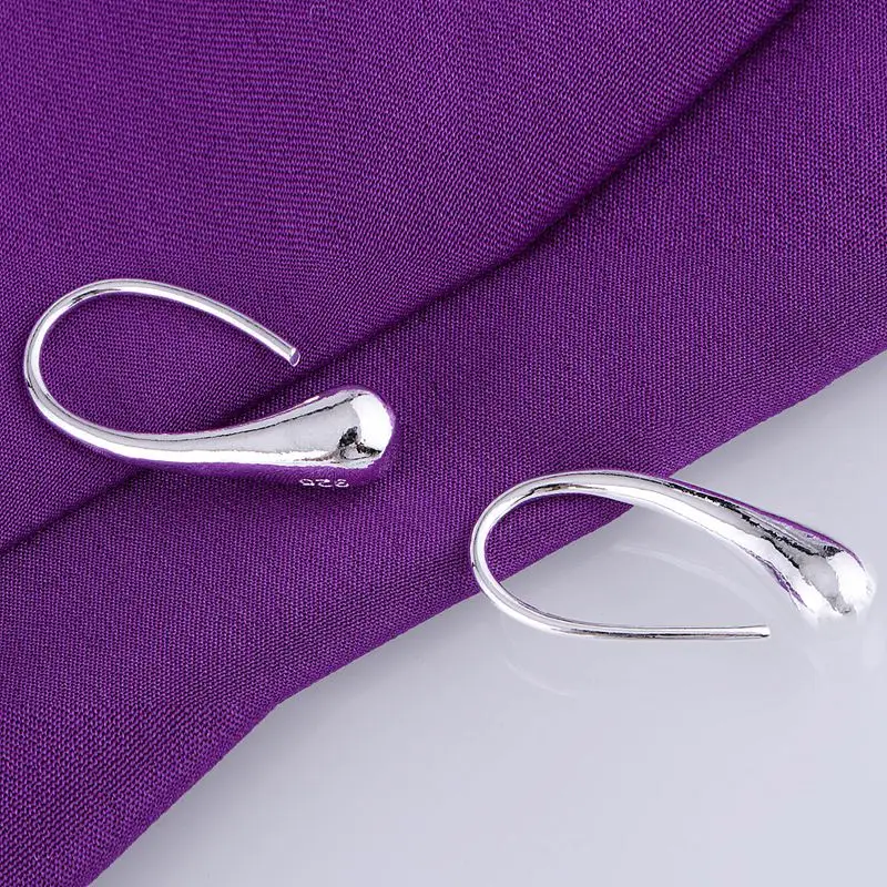 Блестящие обтягивающие серьги с серебряным покрытием 925 пробы ювелирные изделия