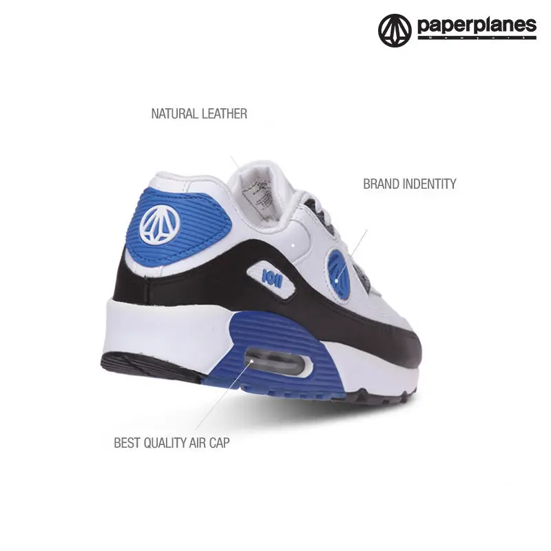 Paperplanes 1101 белые черные кроссовки на шнуровке для прогулок и тренировок|sneakers