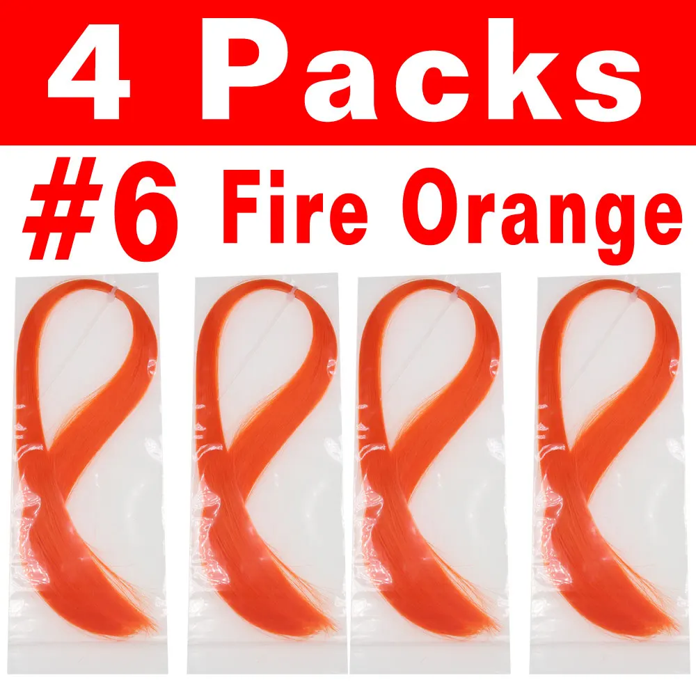 Fire Orange 50 packs Bimoo 50 пакетов синтетический волоконный стример для мягкого изготовления приманки Sabiki Fly Jigs крючки рыболовный крючок Бактейл материал для рыбалки - Цвет: Fire Orange 50 packs