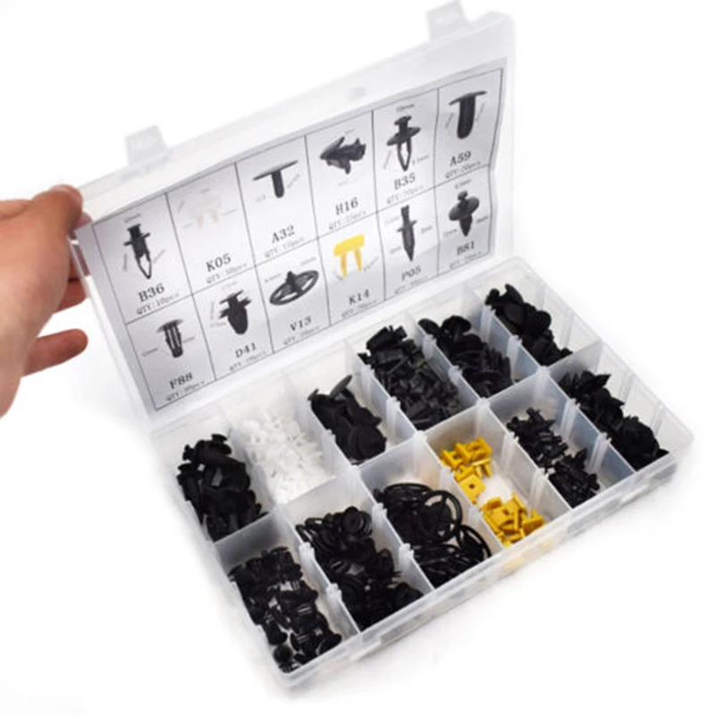 250 шт Автомобильная панель Обрезной зажим Автомобильные пластиковые заклепки