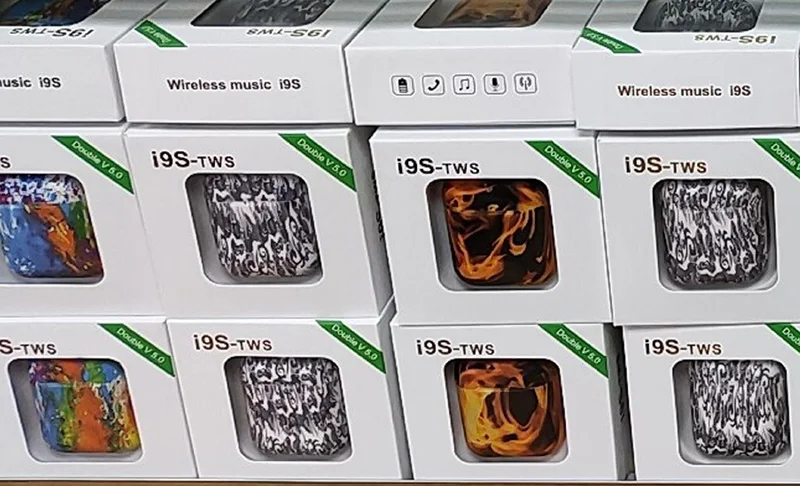 50 шт i9S Tws Беспроводные Bluetooth 5,0 Наушники цветные мини наушники стерео спортивная Гарнитура для Apple iOS samsung