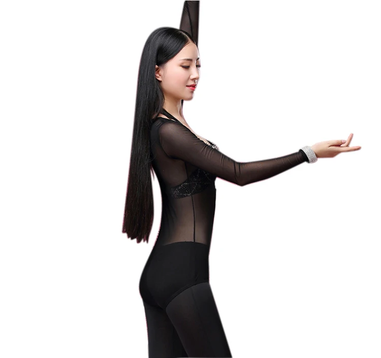 Women Sexy One Piece Leotard Belly Dance Tops Long Sleeves Bellydance Accessories Women Bodysuit Bottoming Shirt Dancewear