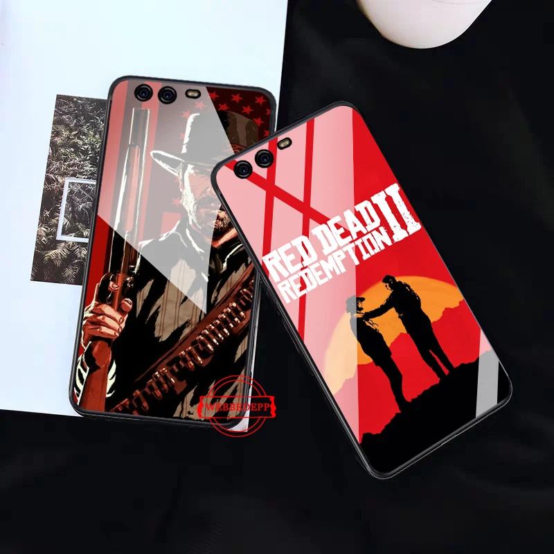 WEBBEDEPP Горячая Red Dead Redemption 2 Стекло чехол для Huawei P10 lite P20 Pro P30 P Smart honor 7A 8X 9 10 Y6 Mate