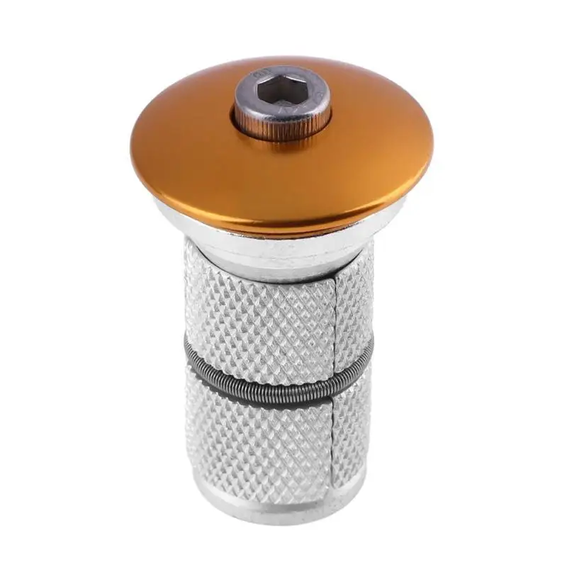 MTB шоссейная велосипедная часть черная красная синяя Золотая велосипедная гарнитура углеродное волокно передняя вилка расширительный винт подвесная велосипедная гарнитура часть - Цвет: Золотой