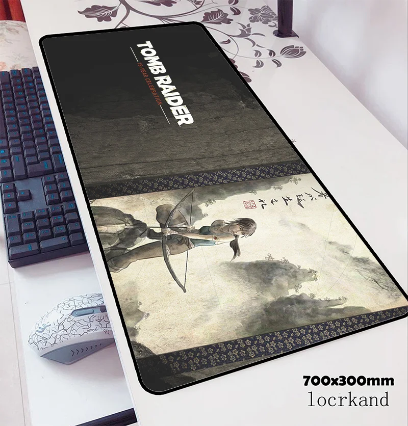Коврик для мыши tomb raider 70x30 см игровой коврик Аниме персональный офисный notbook