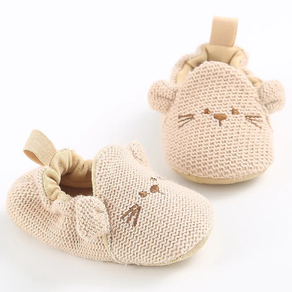 1 Pair Cute Cartoon Baby Shoes Anti-skid Outsole Wool Warm Winter Fashion Kids for Toddlers |