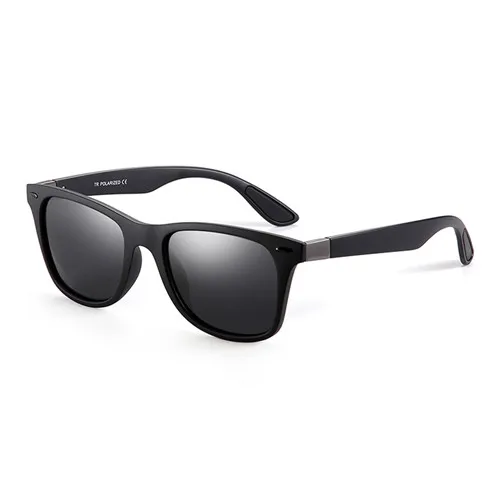C1 Matte Black Black POLARKING Марка мужская Мода Поляризованные Солнцезащитные Очки Для Вождения Пластиковые УФ-Защита Очки Дизайнер Путешествия Солнцезащитные Очки - Цвет линз: C1 Matte Black Black