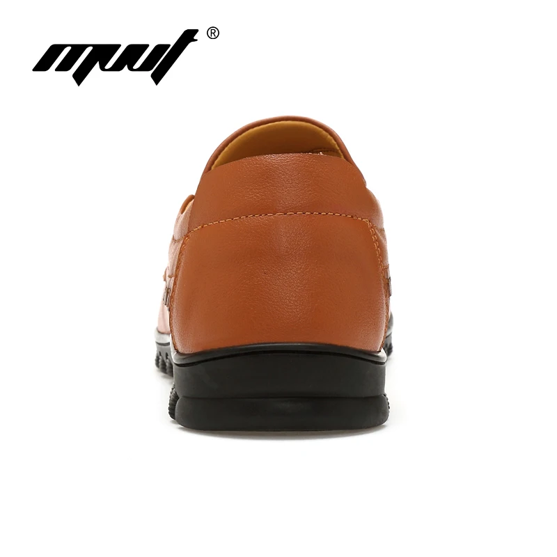 MVVT Plus Size 47 Genuine Leather Shoes Men Casual Soft Loafers Top Quality Breathable Summer Flats | Обувь