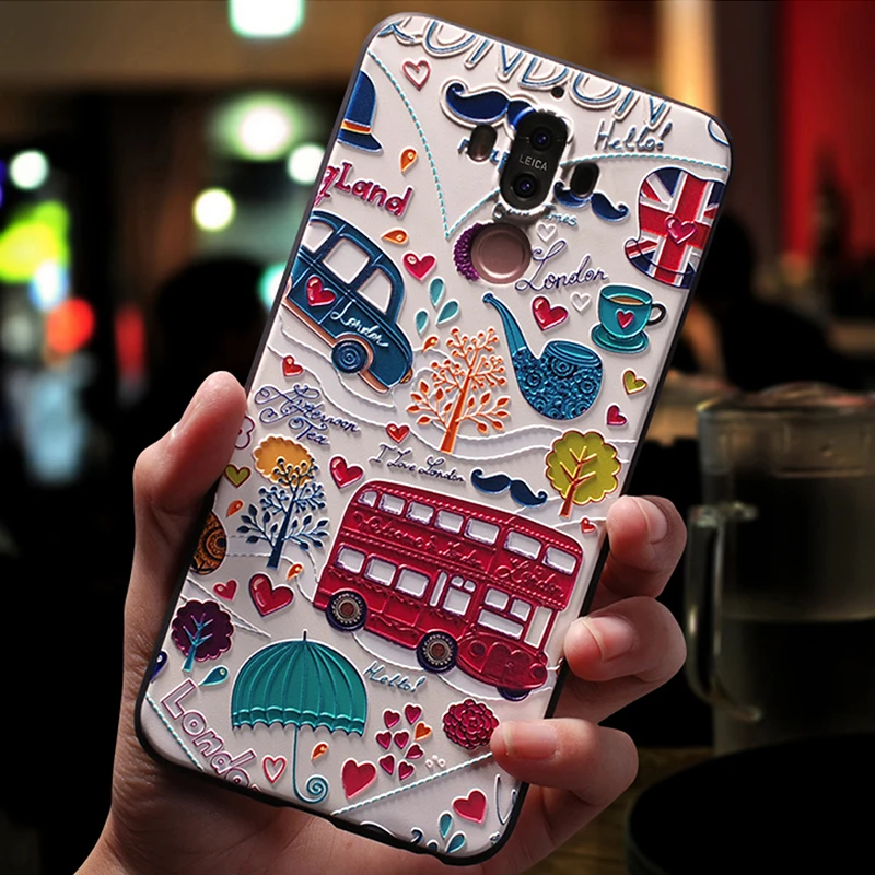 bus Чехол, чехол, чехол для Huawei Mate 9 lite pro mate9 9pro 9 lite силиконовый 3D милый мобильный на оригинальном роскошном заднем чехле для телефона - Цвет: bus