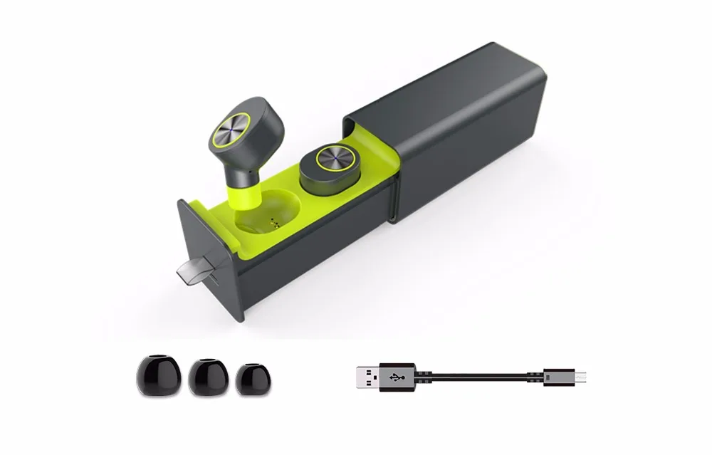 Мини Беспроводной наушники TWS Bluetooth наушники V4.1 гарнитура с переносной заряжающий чехол+ зарядка через usb кабель