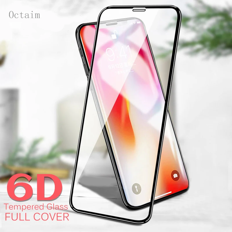 6D изогнутое закаленное стекло для iPhone X XS Max XR полное покрытие Защитная стеклянная