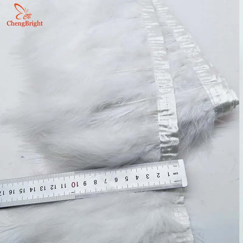 ChengBright Горячая 10 ярдов турецкие перья Отделка Ткань боковая лента курицы фазана