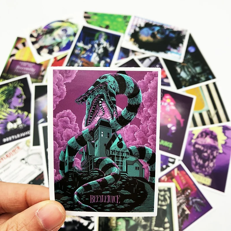 25 шт. Стикеры из фильма ужасов Beetlejuice граффити Тим Бертон Стикеры из фильмов для ноутбука багаж водонепроницаемый DIY игрушка наклейка