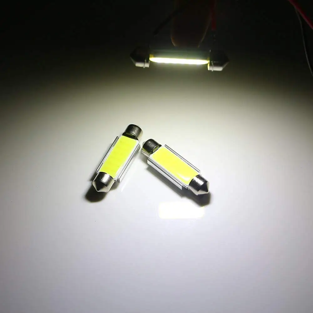 100 шт. C5W Светодиодные CANBUS Festoon 36 мм 39 41 COB 12 SMD DC В 6500k безошибочные купольные лампы