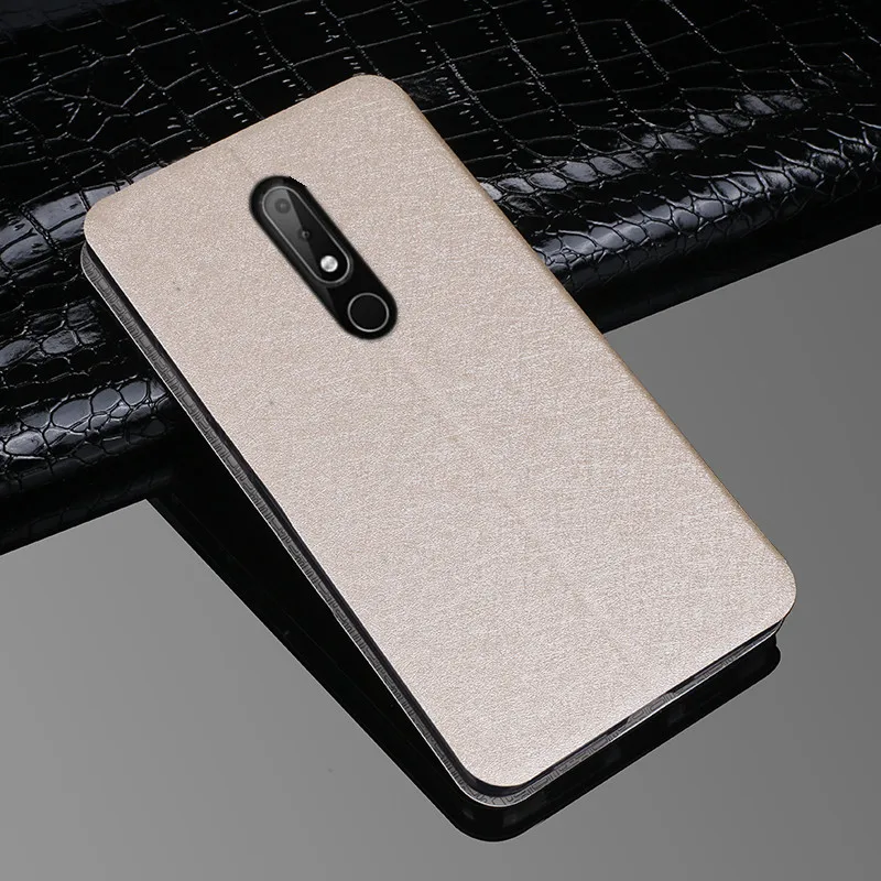 Для Nokia 7,1 чехол Nokia 7,1 чехол 5,84 дюймов Шелковый узор Кожаный чехол-книжка для Nokia 7,1 TA-1085 TA-1095 TA-1096 TA-1097 TA