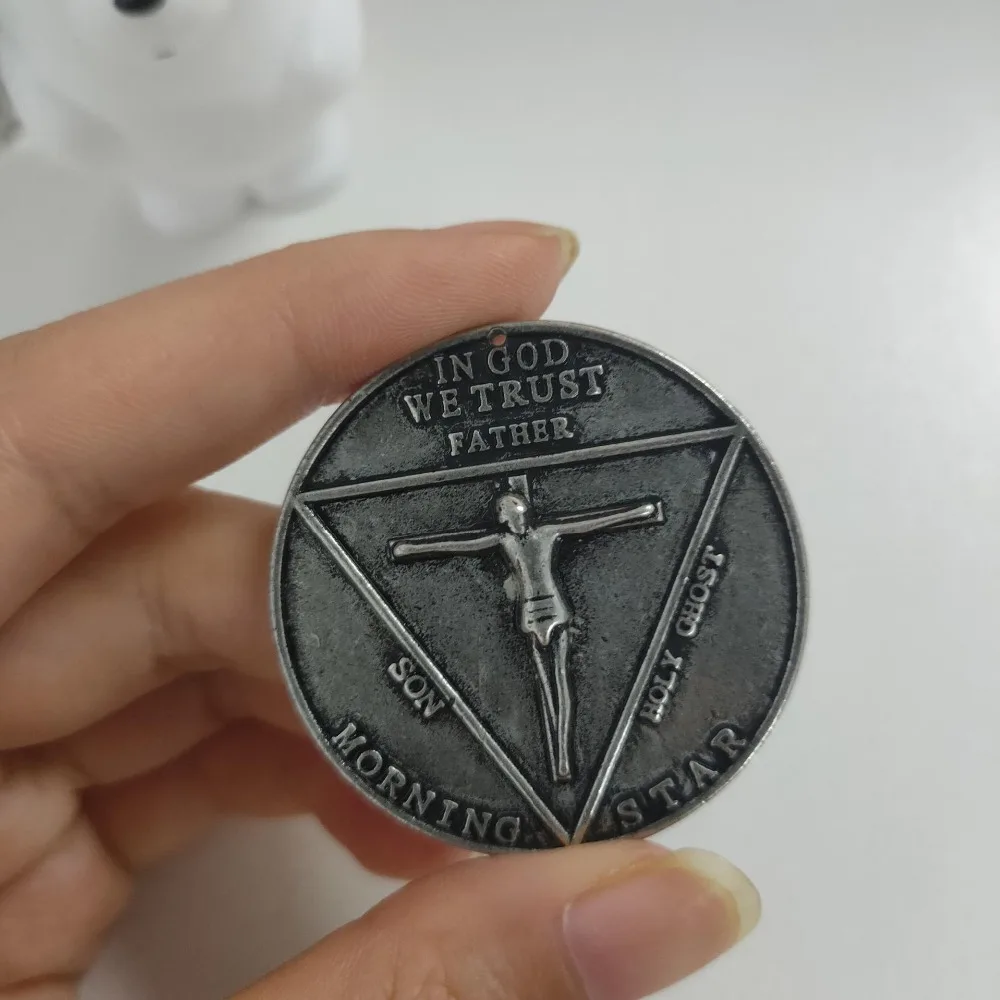XCOSER Lucifer пятиконечная монета серебро и золото монета высокое качество бренд распродажа аксессуары для косплея Фильм Костюм Опора для фанатов