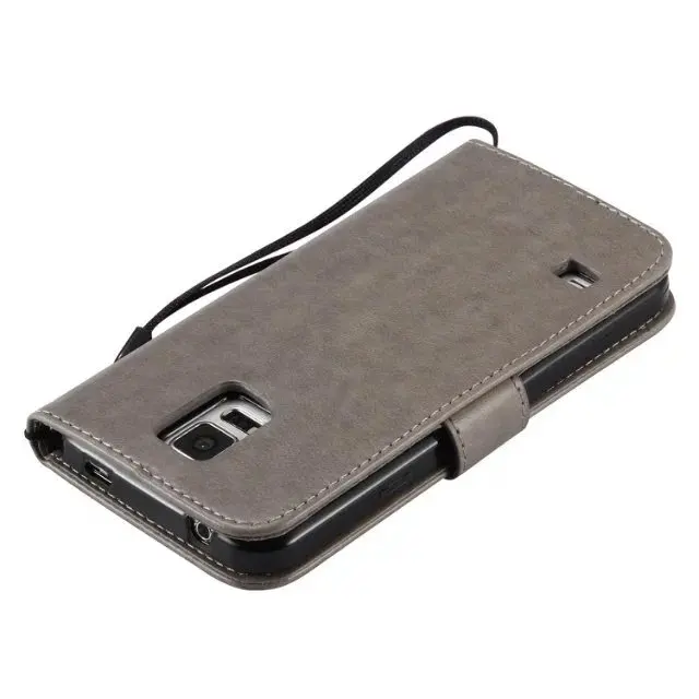 Разноцветная Pattern Серый Тиснение Слот Для Карты Бумажник PU Кожа Стенд Флип Дело